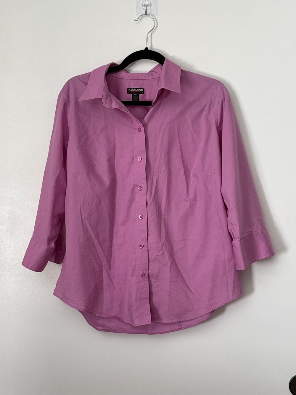 Kirkland Signature Pink Button-Down Blouse